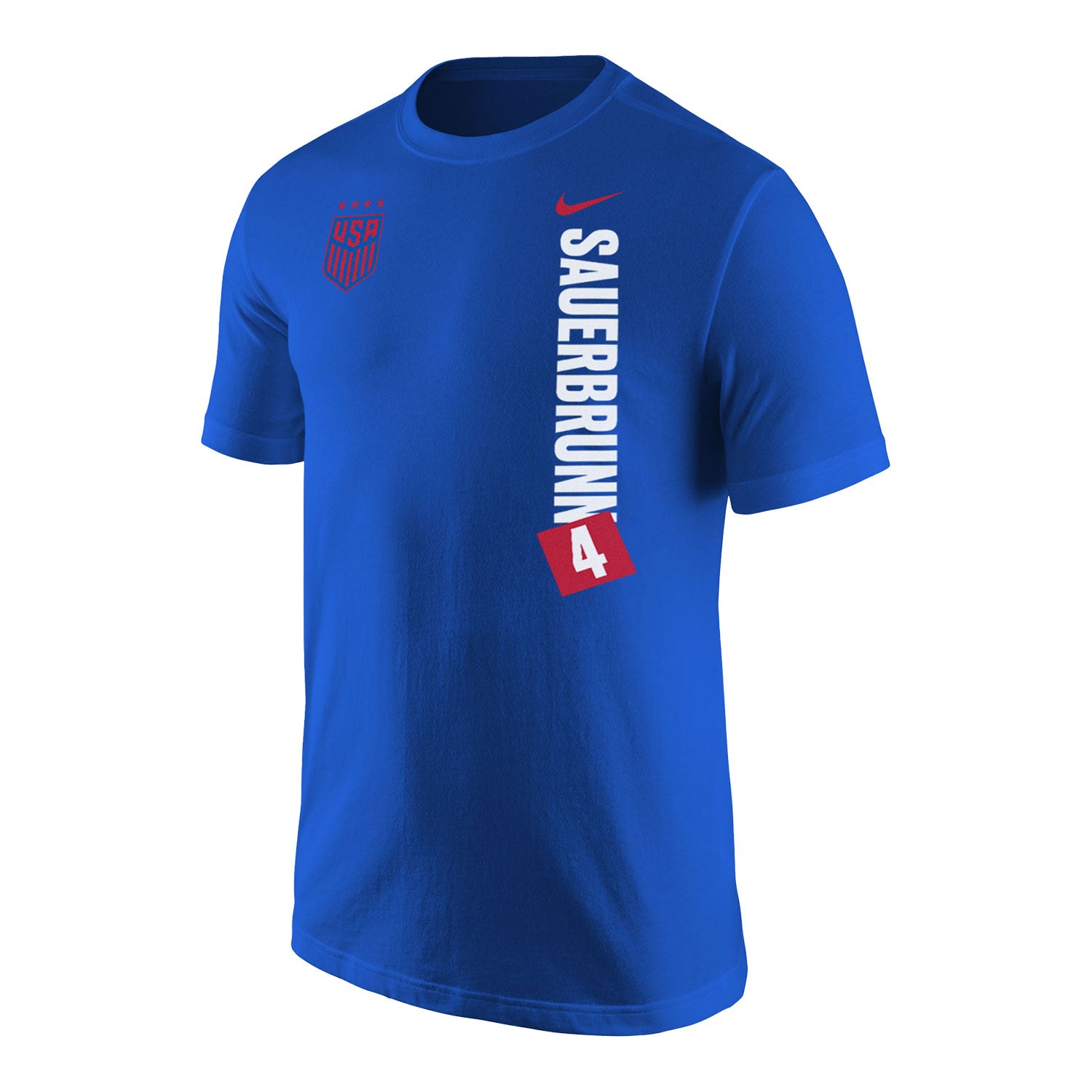 Men's Nike USWNT Vertical Sauerbrunn Royal Tee - Front View