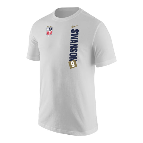Men's Nike USWNT Vertical Swanson White Tee - Official U.S. Soccer Store