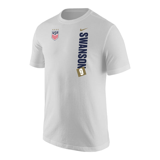 Men's Nike USWNT Vertical Swanson White Tee - Front View