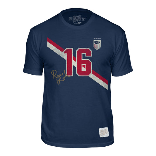 Men's Retro Brand USWNT Vintage Lavelle Navy Tee - Front View