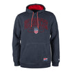 Men's New Era USWNT Navy Heathered L/S Tee - Front View