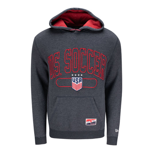 Unisex New Era USWNT Navy Heathered Hooded Sweatshirt