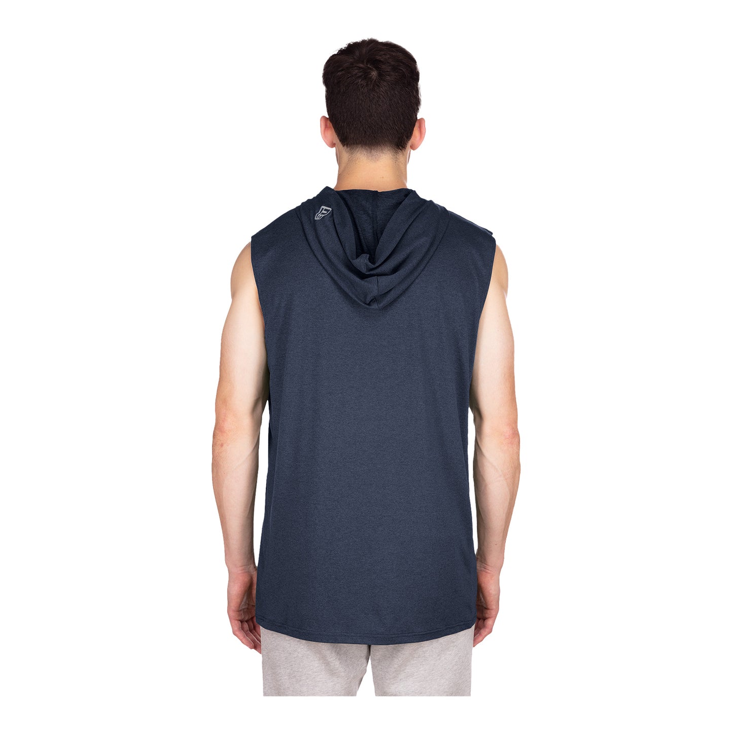 Men's New Era USWNT Navy Sleeveless Hoodie - Back View