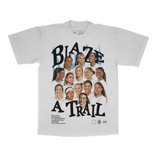 Unisex USWNT Playa Society Black History Grey Tee - Front View