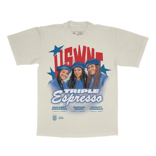 Unisex USWNT Playa Society Triple Espresso Cream Tee