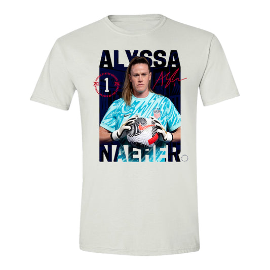 Unisex USWNT 2024 POTY Alyssa Naeher White Tee