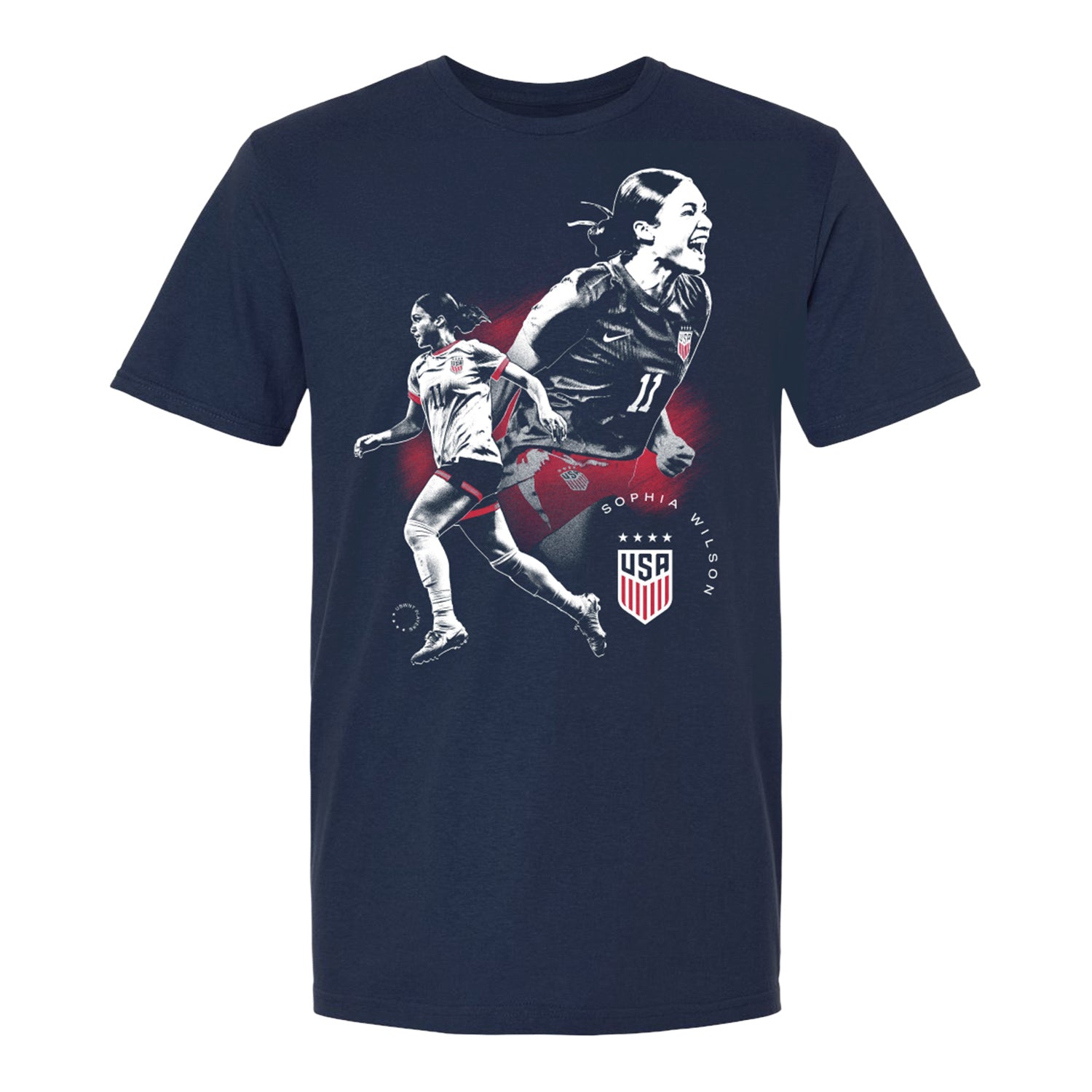Unisex USWNT Sophia Wilson Graphic Navy Tee
