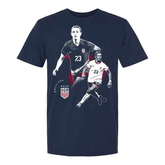 Unisex USWNT Emily Fox Graphic Navy Tee