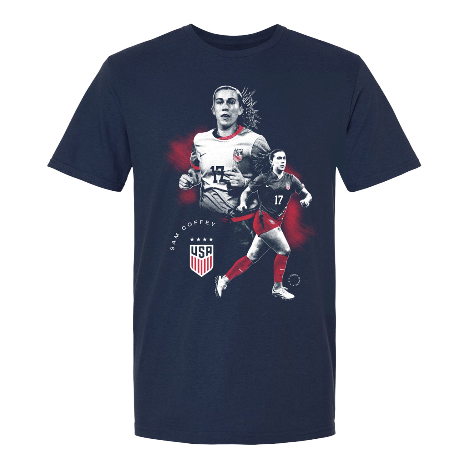 Unisex USWNT Sam Coffey Graphic Navy Tee