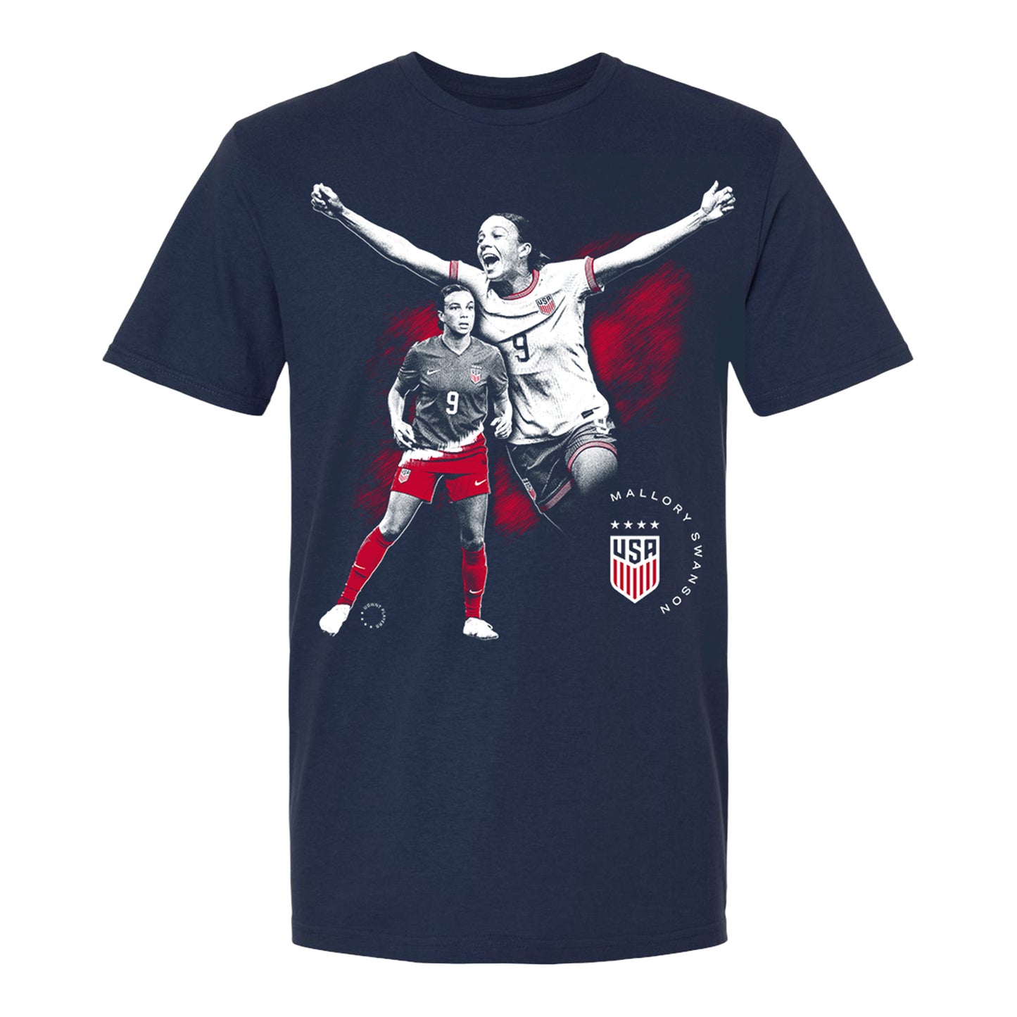 Unisex USWNT Mallory Swanson Graphic Navy Tee