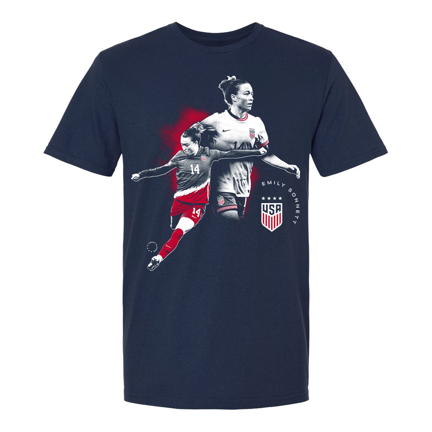 Unisex USWNT Emily Sonnett Graphic Navy Tee