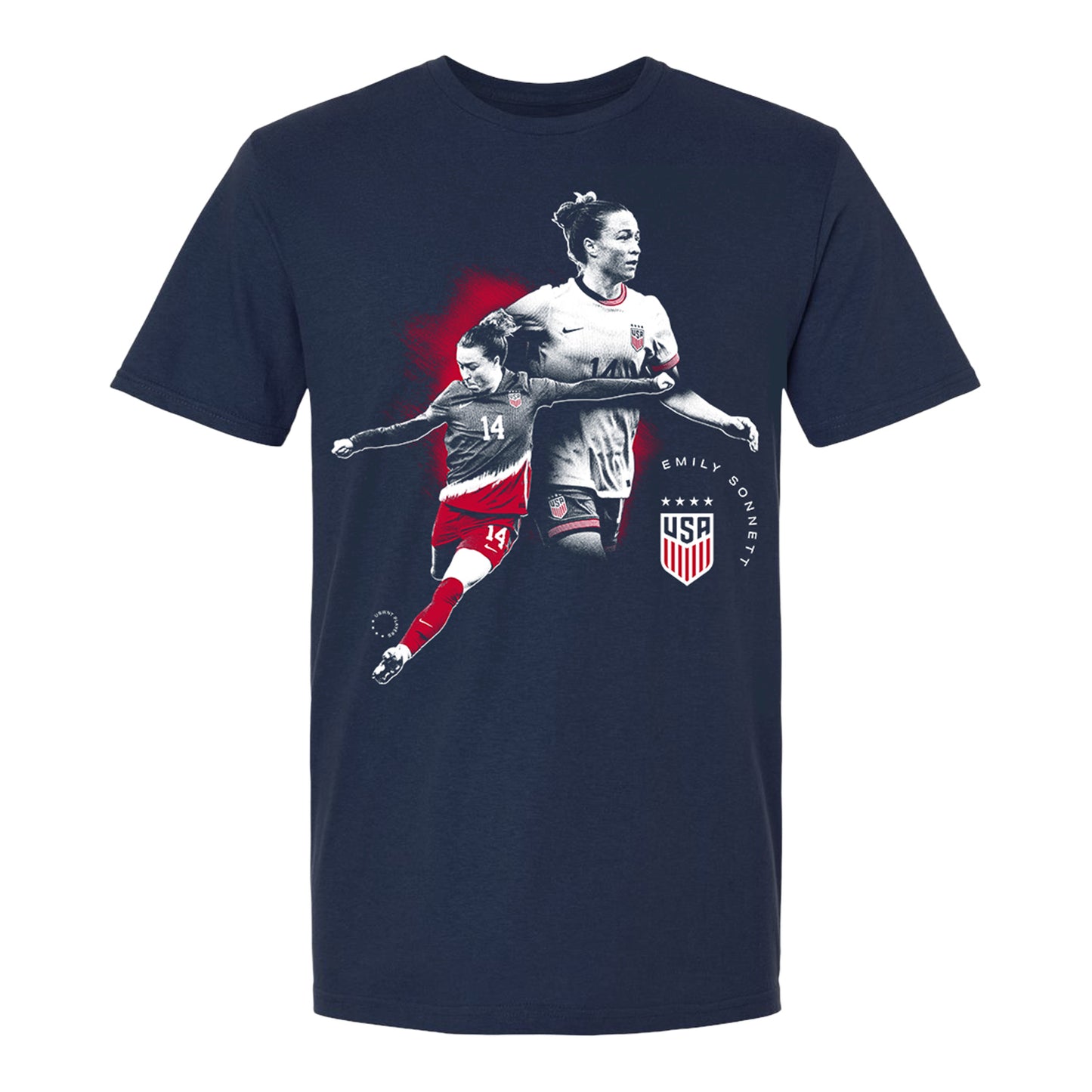 Unisex USWNT Emily Sonnett Graphic Navy Tee