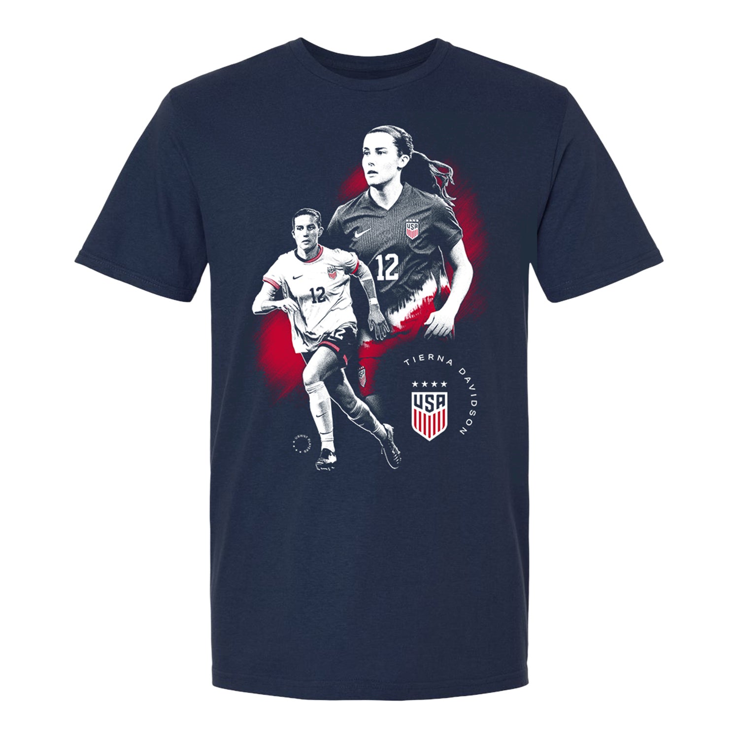 Unisex USWNT Tierna Davidson Graphic Navy Tee