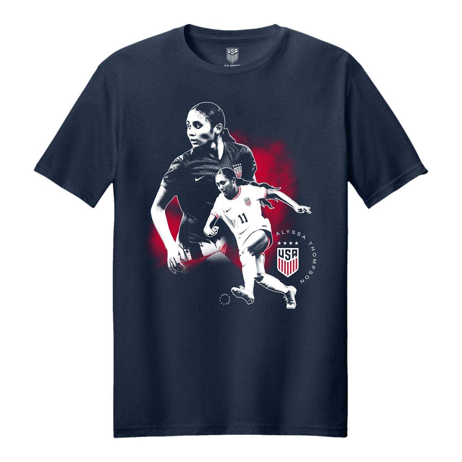 Unisex USWNT Alyssa Thompson Graphic Navy Tee
