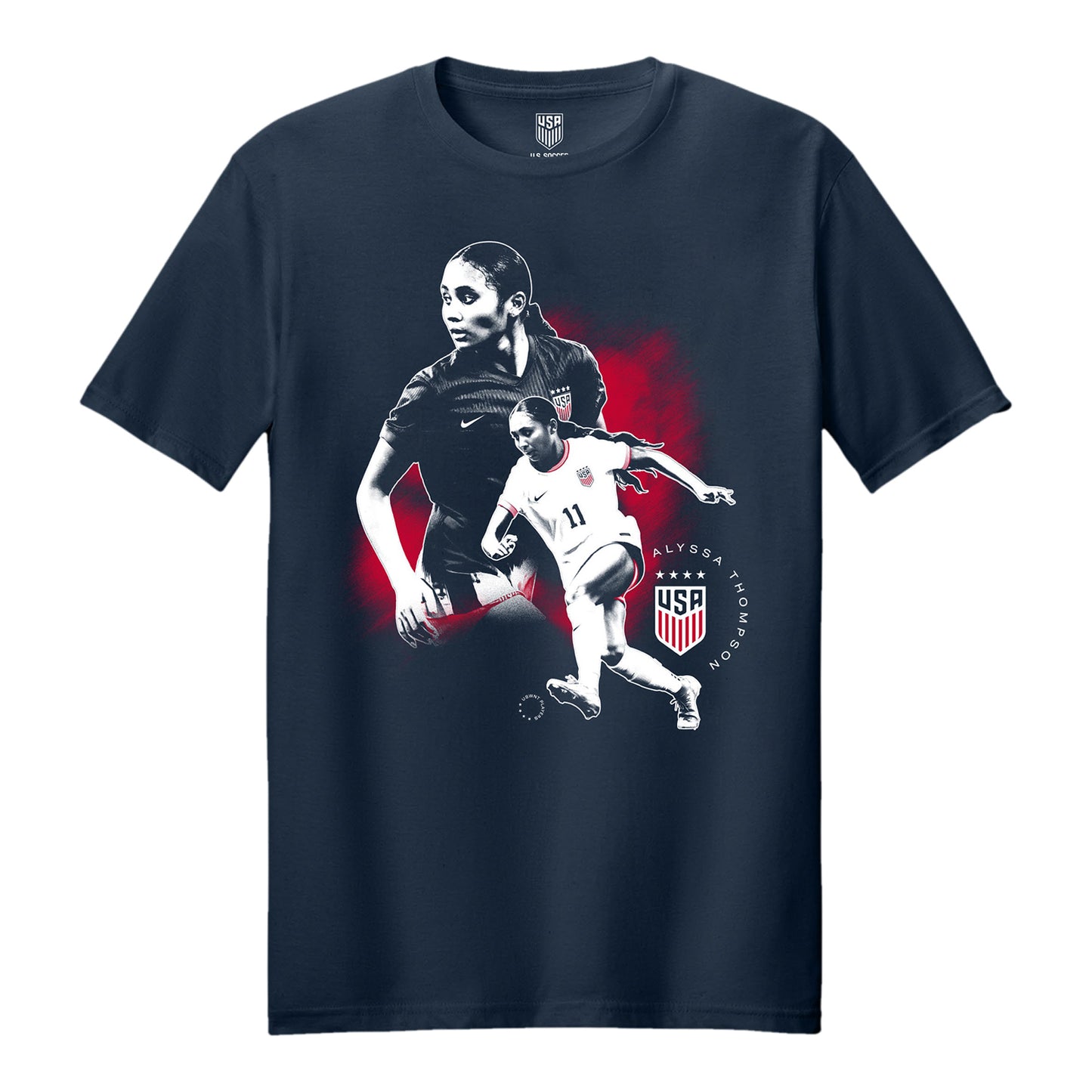 Unisex USWNT Alyssa Thompson Graphic Navy Tee