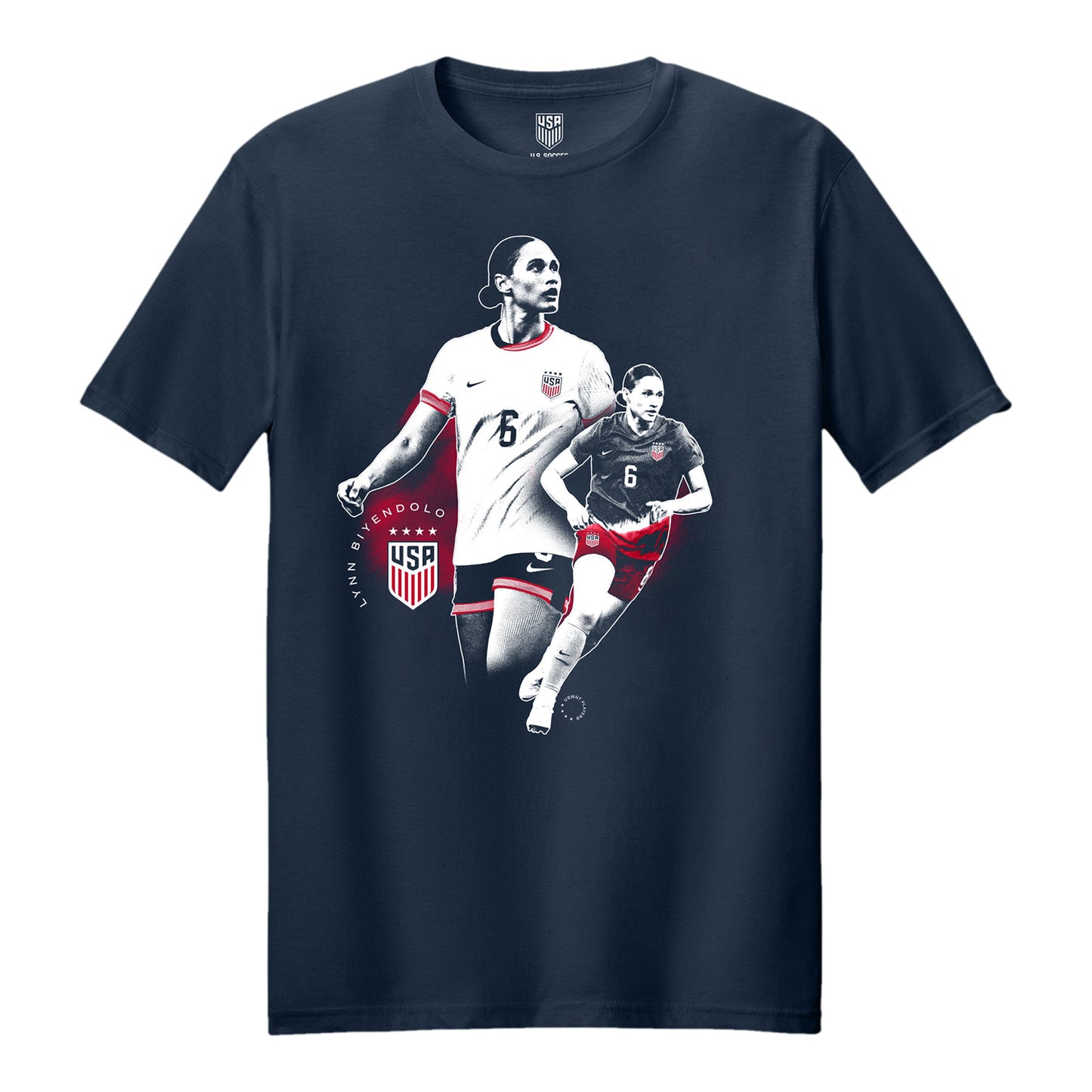 Unisex USWNT Lynn Biyendolo Graphic Navy Tee