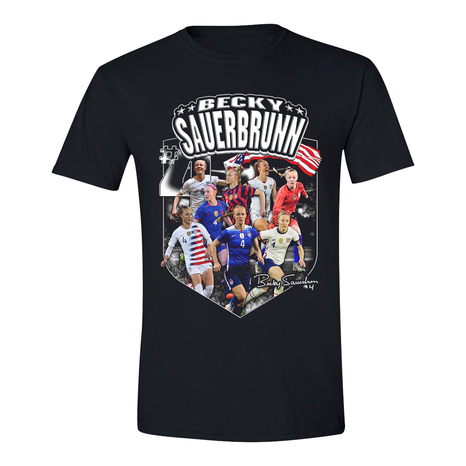 Unisex USWNT Becky Sauerbrunn Farewell Black Tee