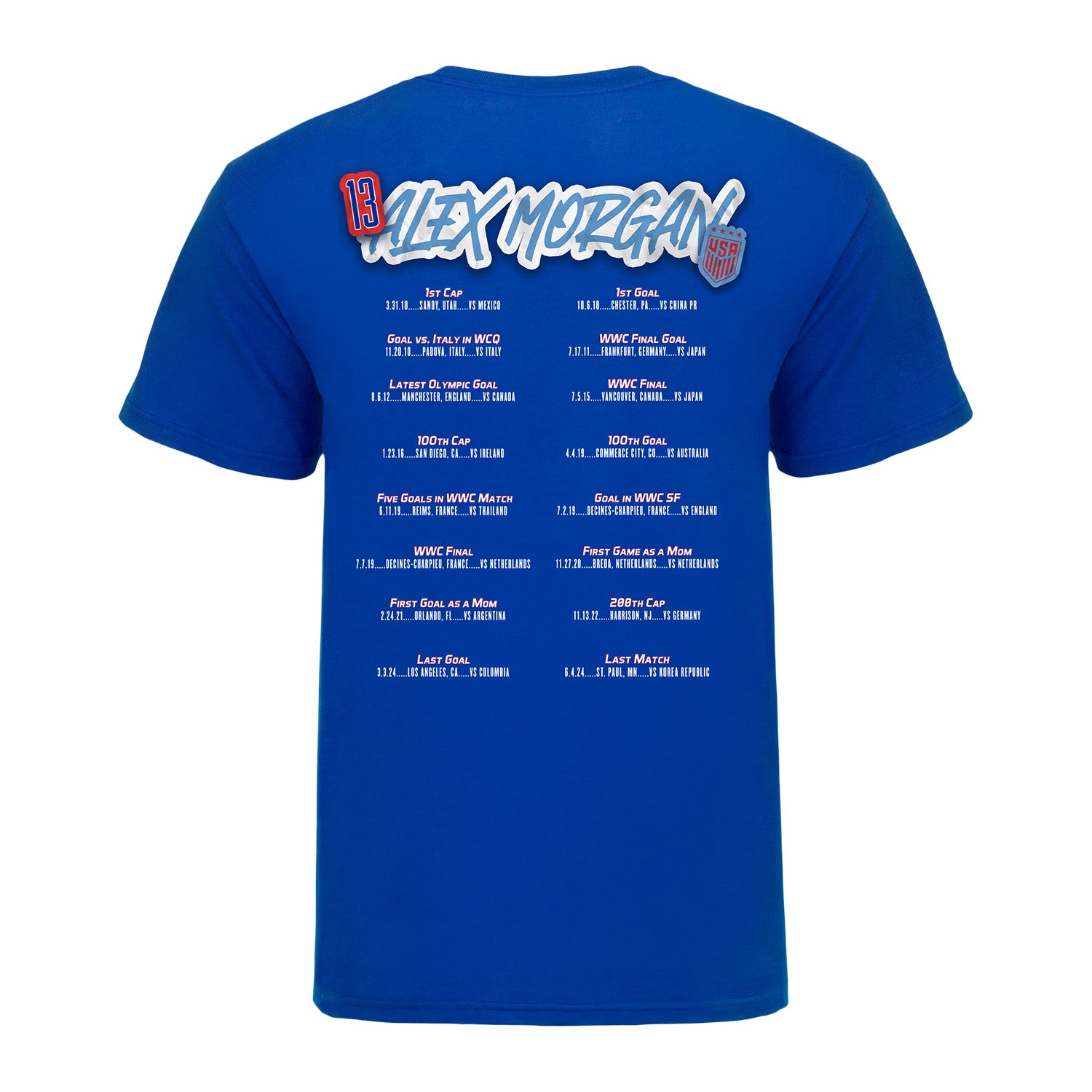 Unisex Alex Morgan Farewell Royal T-Shirt