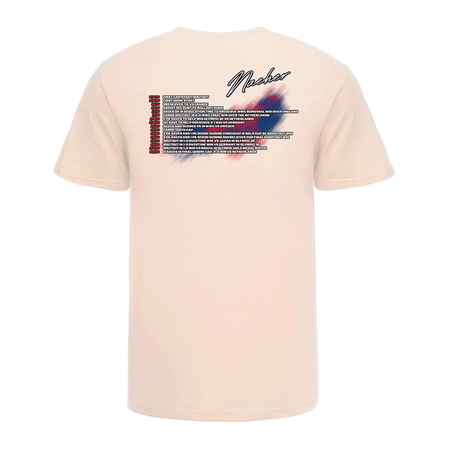 Unisex Alyssa Naeher Farewell Natural T-Shirt