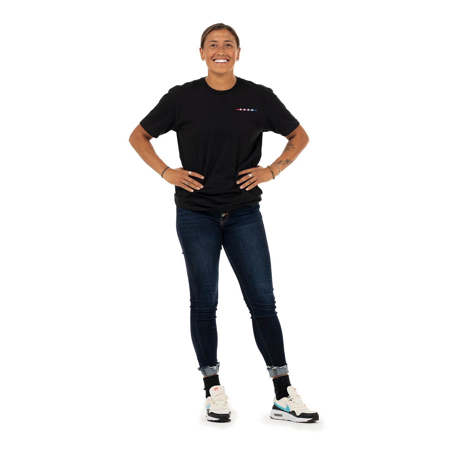 Unisex USWNT Gradient Black Tee - Front View