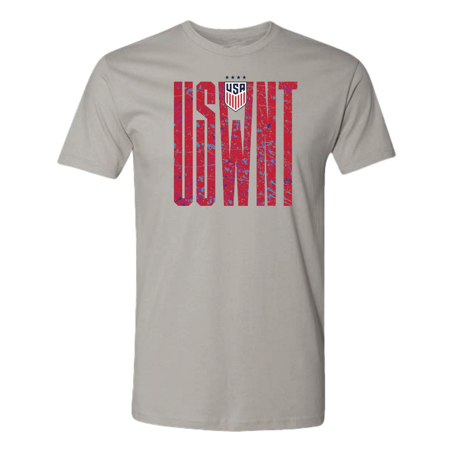 Unisex USWNT Splatter Grey Tee - Front View