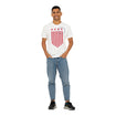 Unisex USWNT Striped Crest White Tee - Model View