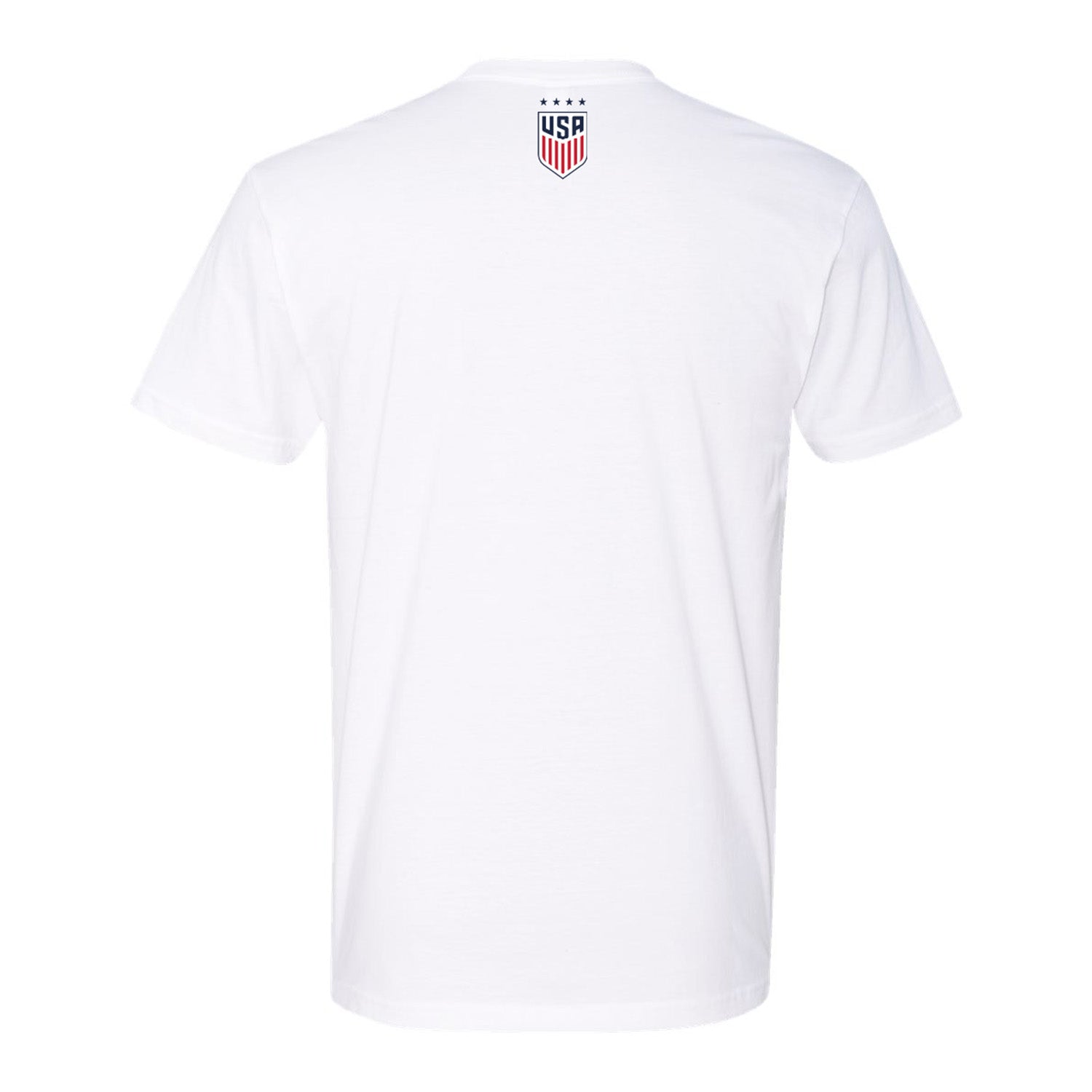 Unisex USWNT Striped Crest White Tee - Back View