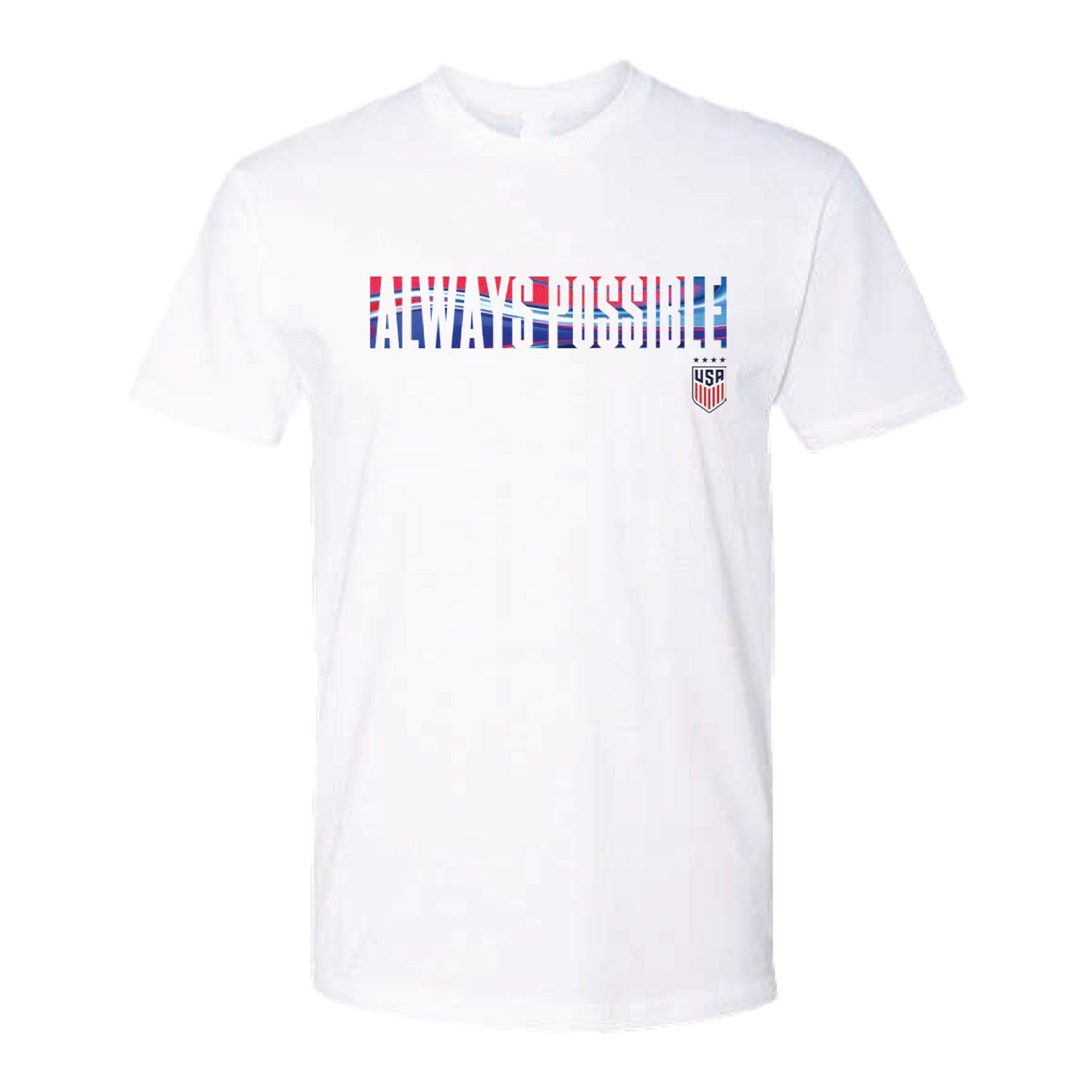 Unisex USWNT Always Possible White Tee - Front View