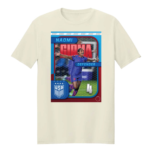 Unisex USWNT Naomi Girma Trading Card T-Shirt