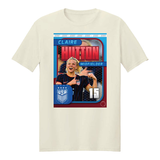 Unisex USWNT Claire Hutton Trading Card T-Shirt