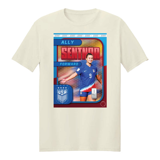Unisex USWNT Ally Sentnor Trading Card T-Shirt