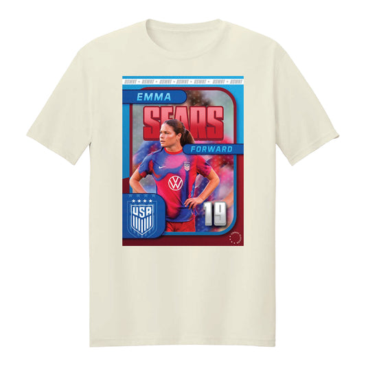 Unisex USWNT Emma Sears Trading Card T-Shirt