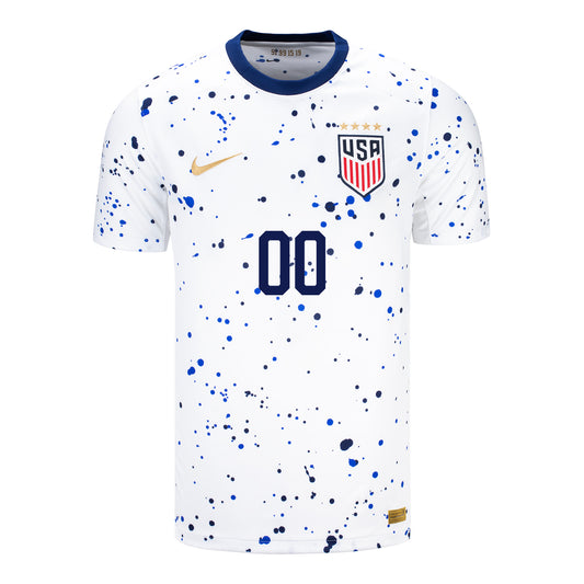 Men's Personalized Nike USWNT Home Match Jersey in White - Front View
