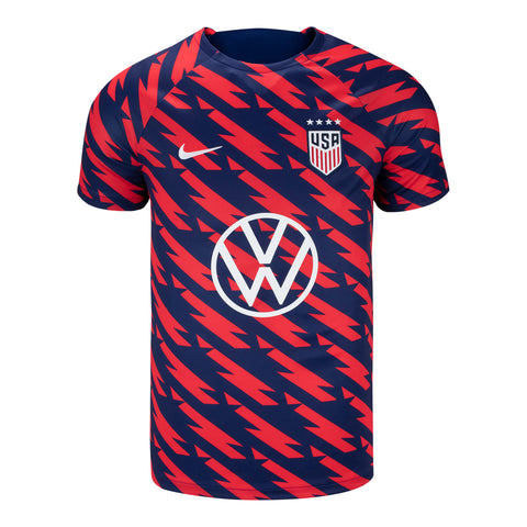 Men's Nike USWNT 2023 VW Pre-Match Red Top - Front View