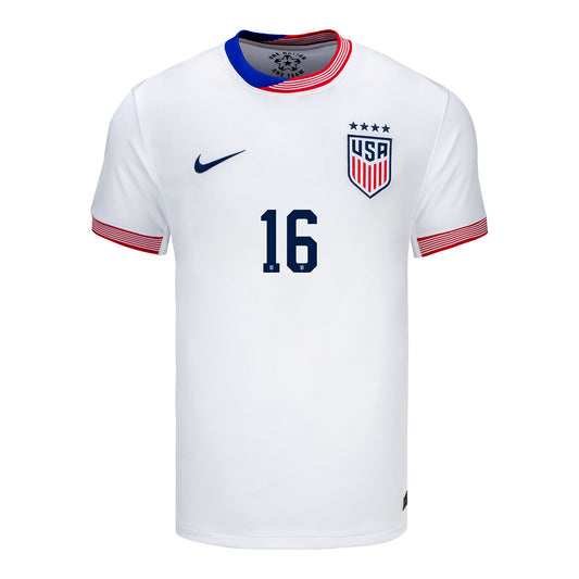 Men's Nike USWNT 2024 American Classic Home Lavelle 16 Stadium Jersey - Top View