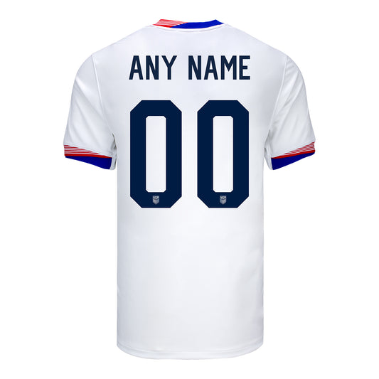 Men's Nike USWNT 2024 Personalized American Classic Home Stadium Jersey - Back View