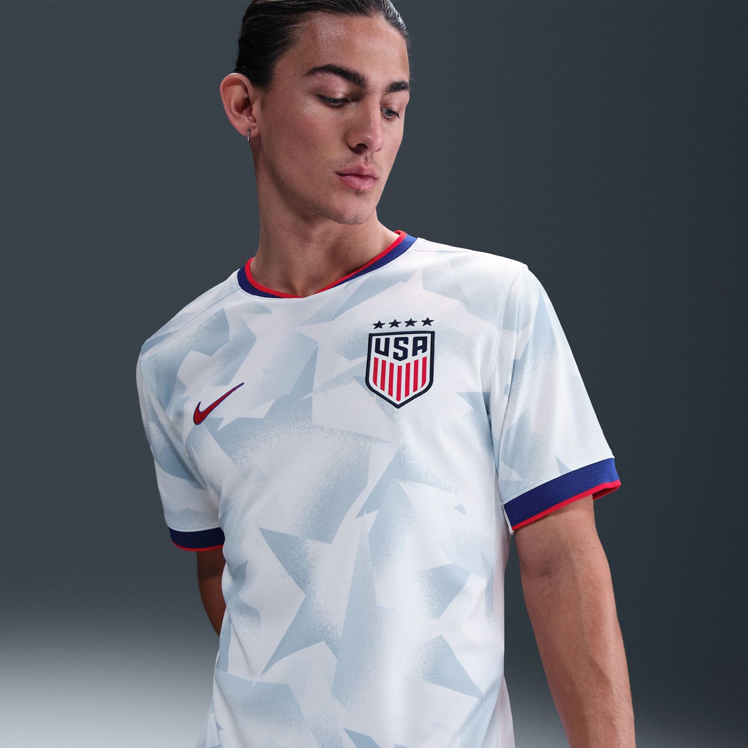 usa soccer gear Men's Nike White USWNT 2025 Home Replica Jersey