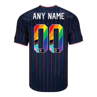 Men's Nike USWNT 2025 Pride Personalized Heartbeat Away Stadium Jersey