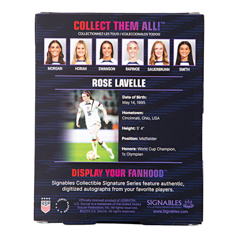 USWNT Rose Lavelle Signed Collectible - Back View