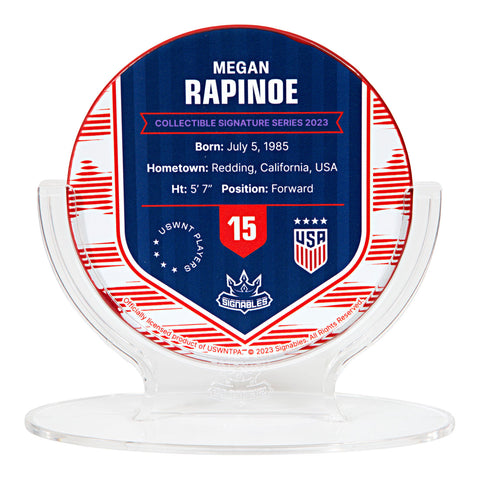 USWNT Megan Rapinoe Signed Collectible - Back View