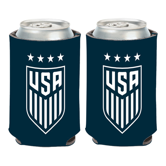 WinCraft USWNT Navy 12 oz Can Cooler - Front & Back View