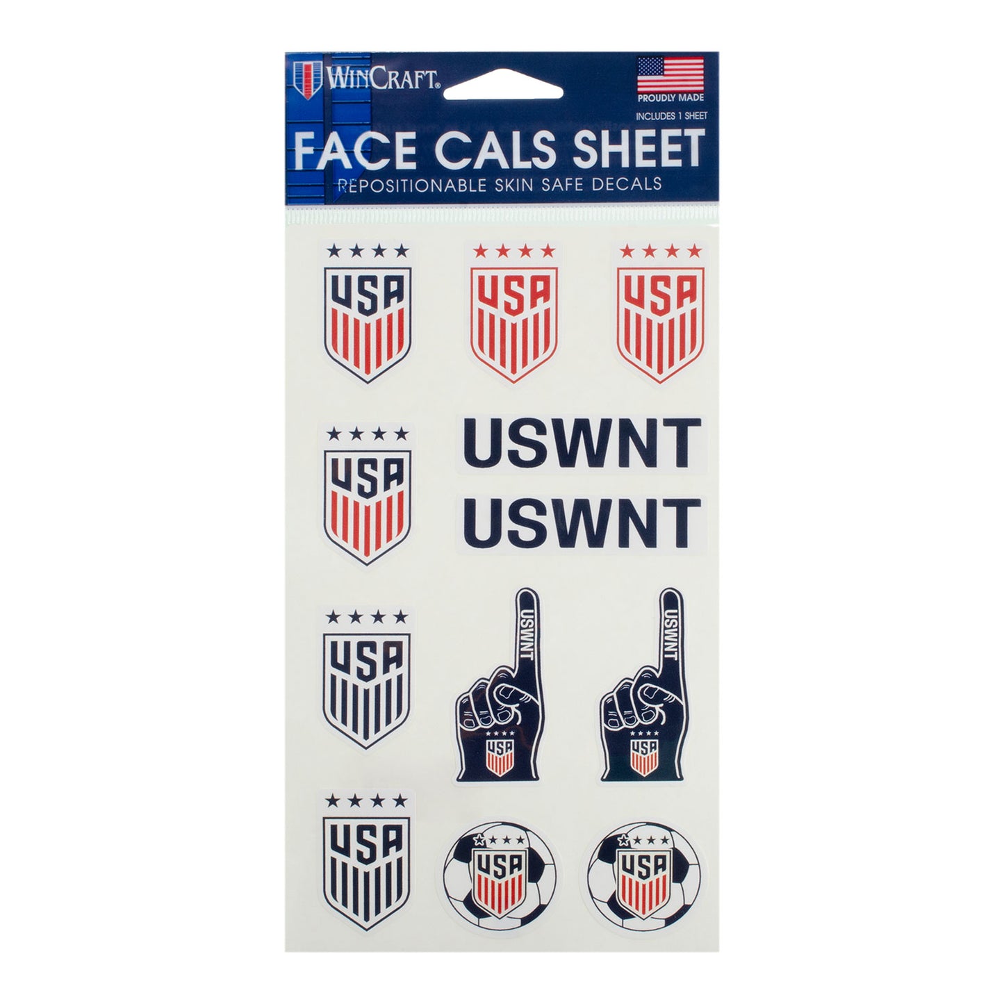 Wincraft USWNT Face Decal Sheets