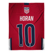 Uncanny Brands USWNT Horan 10 Jersey Throw Blanket - Front View