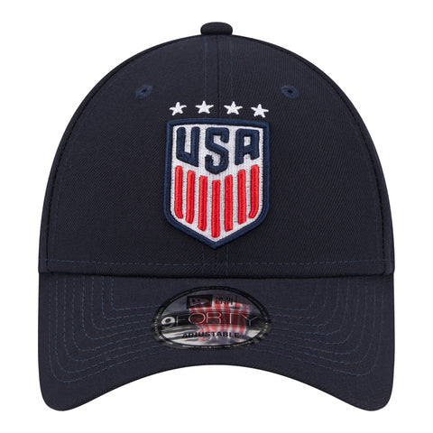 Kids New Era USWNT 9Forty League Grey/Navy Hat - Front View