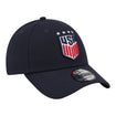 Kids New Era USWNT 9Forty League Grey/Navy Hat - Side View