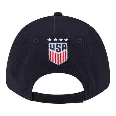 Kids New Era USWNT 9Forty League Grey/Navy Hat - Back View