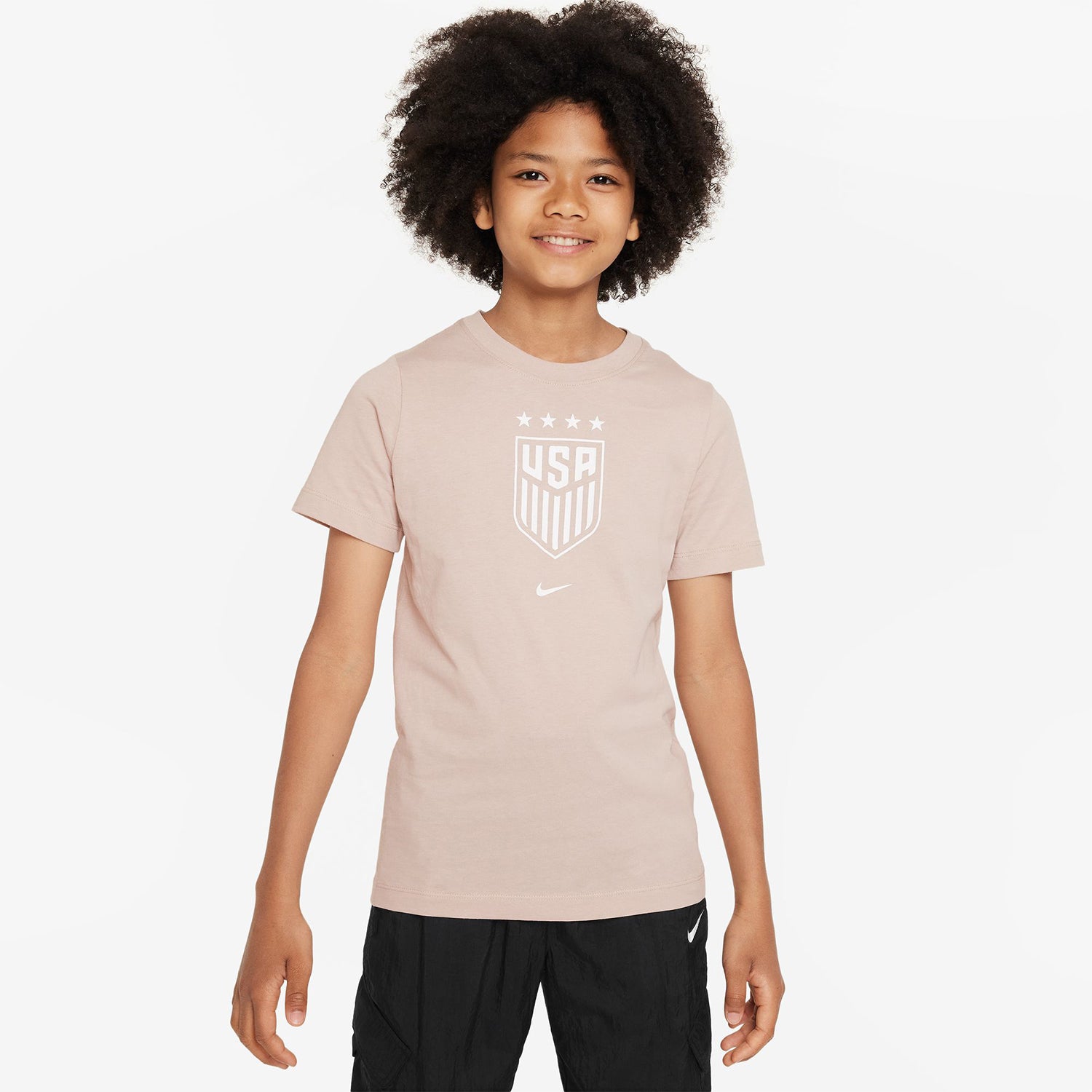 Youth Nike USWNT Crest Stone Tee - Front View