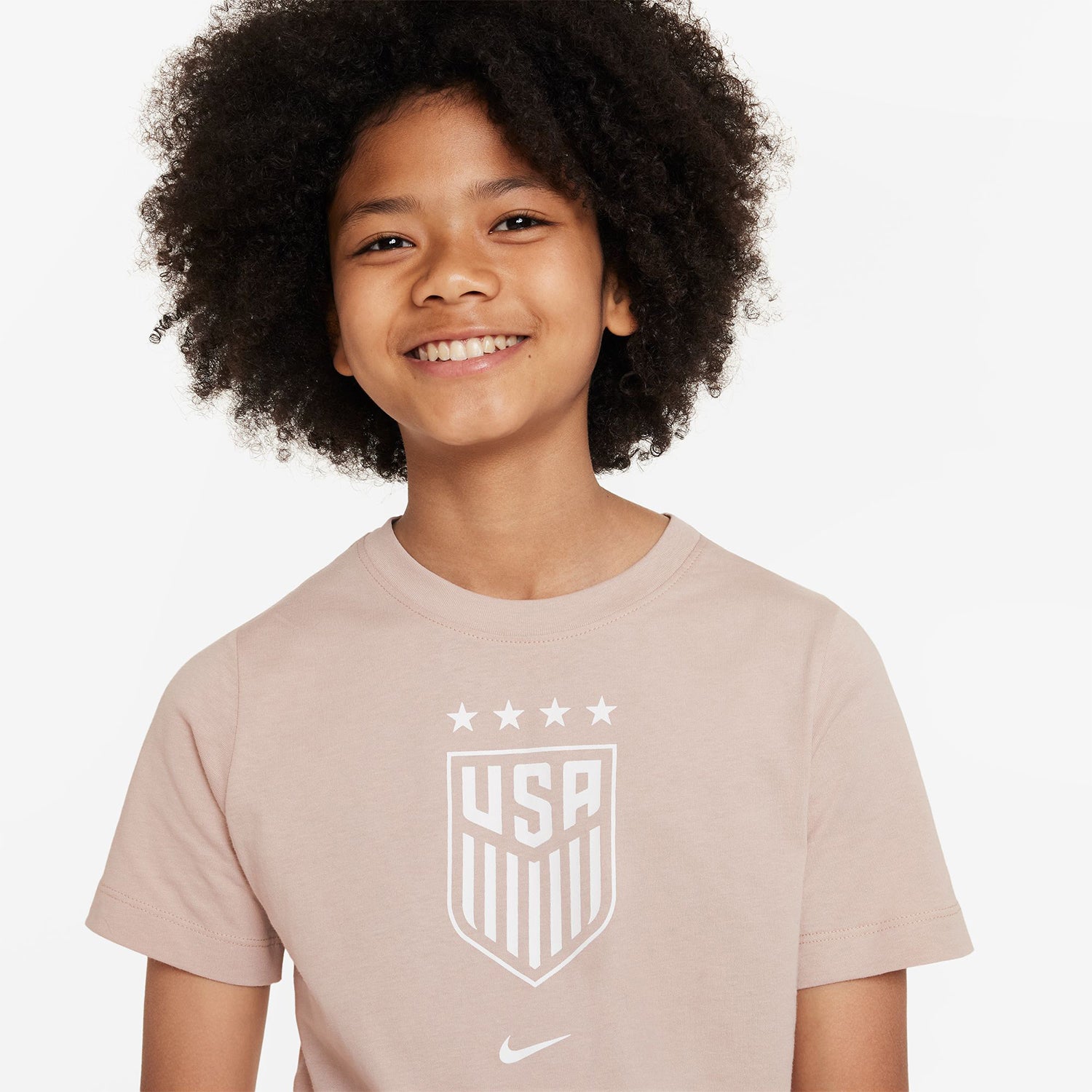 Youth Nike USWNT Crest Stone Tee - Front View