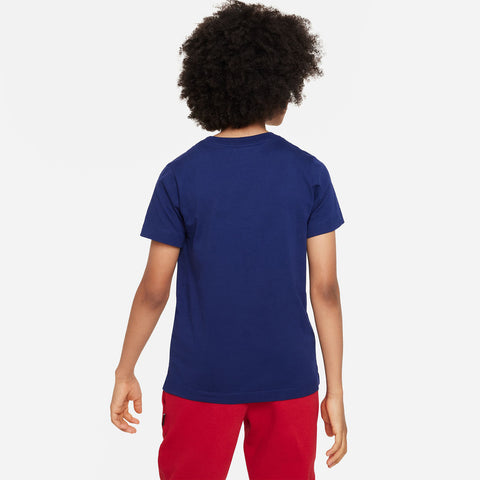 Youth Nike USWNT Crest Blue Tee - Back View