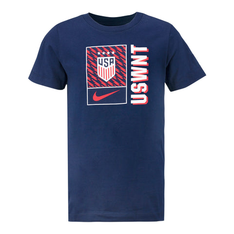 Youth Nike USWNT Core Navy Tee - Front View